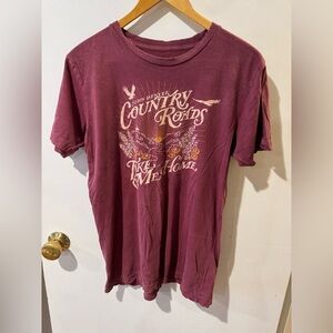 Free people Midnight rider John Denver Country Roads tee size S